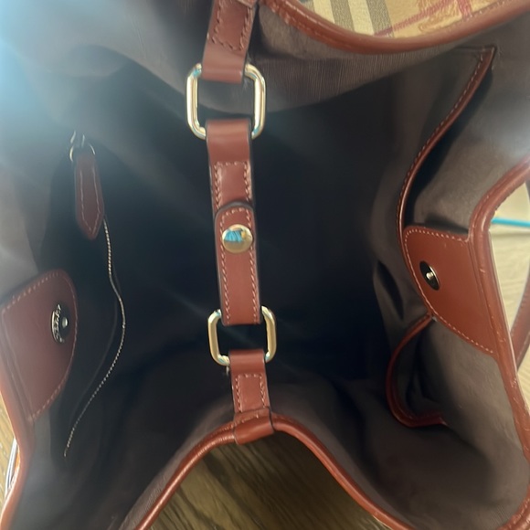 Authentic Burberry orange suede and nova bag - Picture 4 of 7